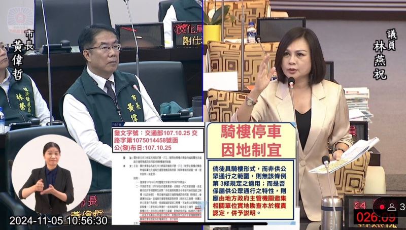 騎樓違停取締拉高警民仇恨值 南市議員林燕祝怒批市府無能 要求市長盡速公告