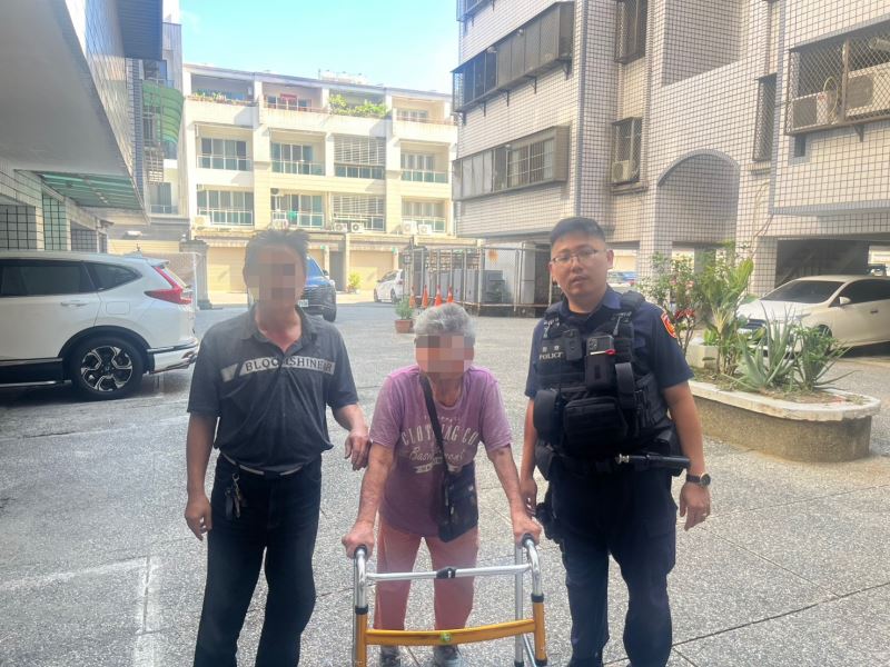 老婦外出未歸家屬急尋，永康巡邏警眼尖尋獲