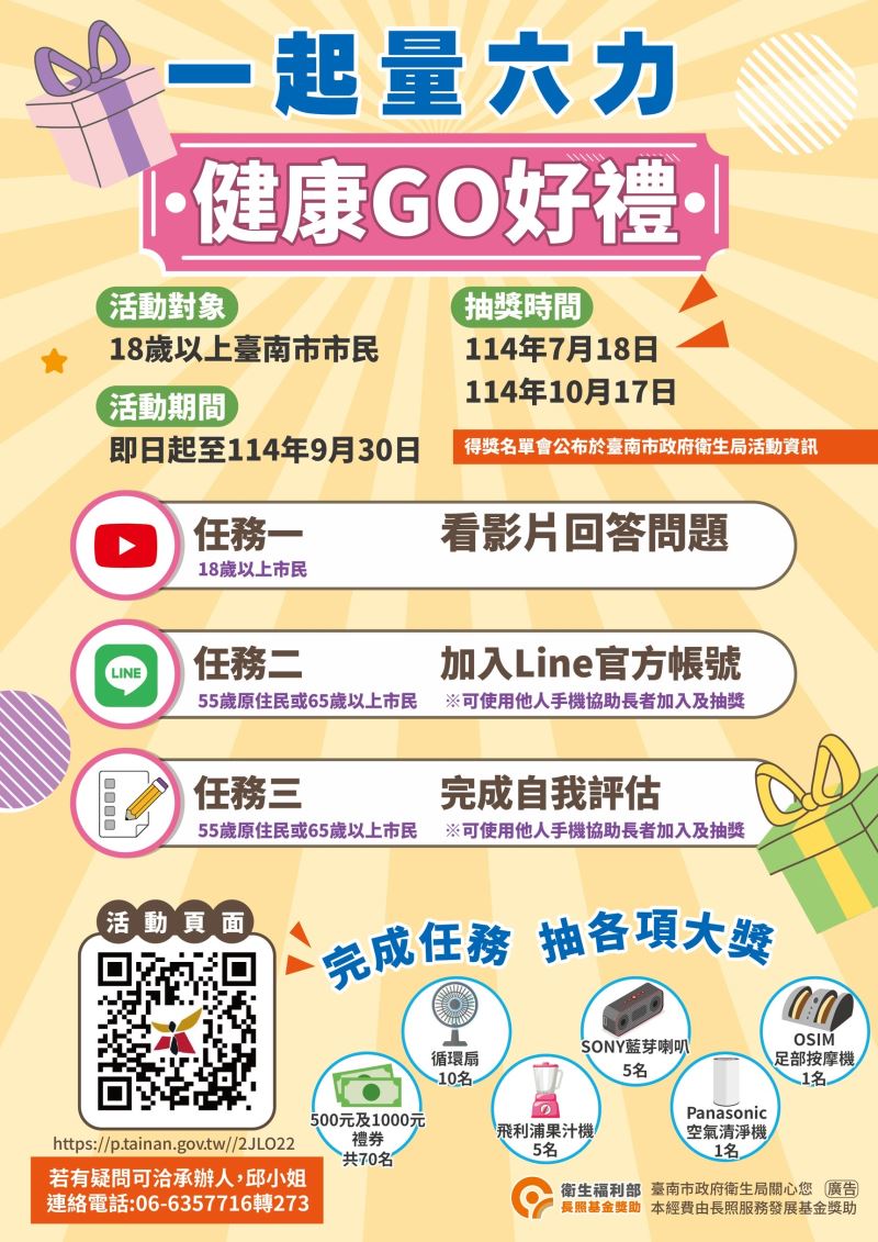 一起量六力健康GO好禮 首波中獎名單出爐！